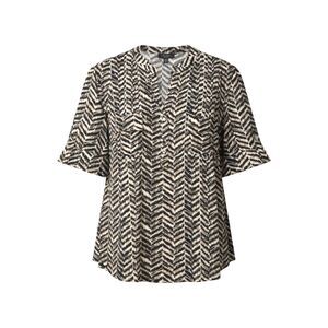 Cocomo Women's Plus Size 3X Black Beige Animal Print Pintuck Short Sleeve Top